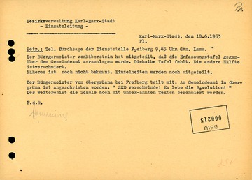 Meldung einer "Hetzschrift" am Gemeindeamt Obergrüna