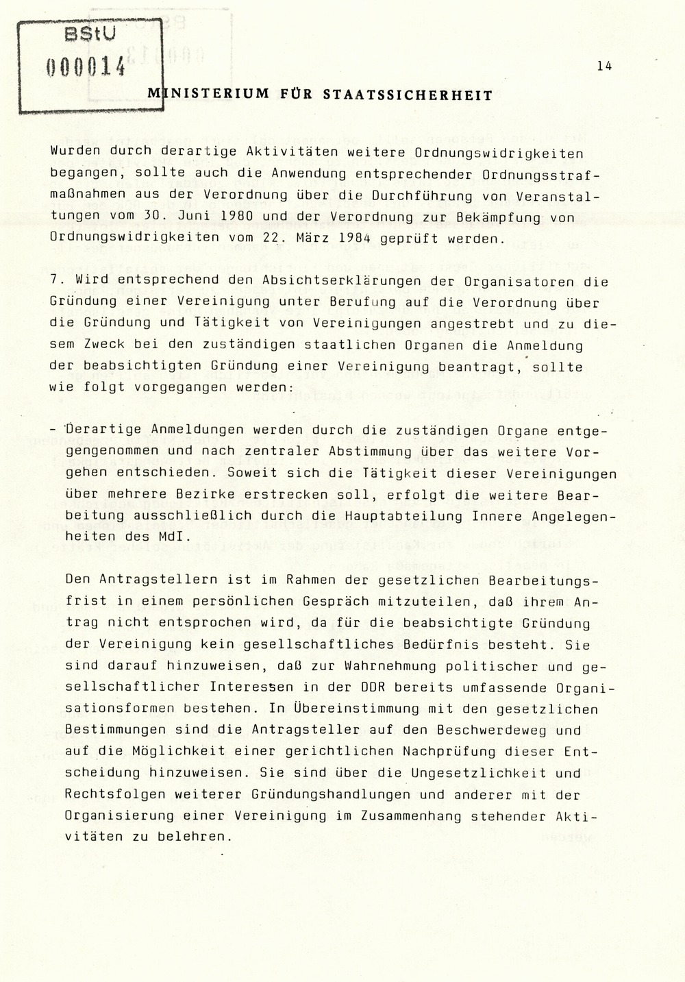 Information über Bestrebungen oppositioneller Kräfte zur Schaffung DDR-weiter Sammlungsbewegungen