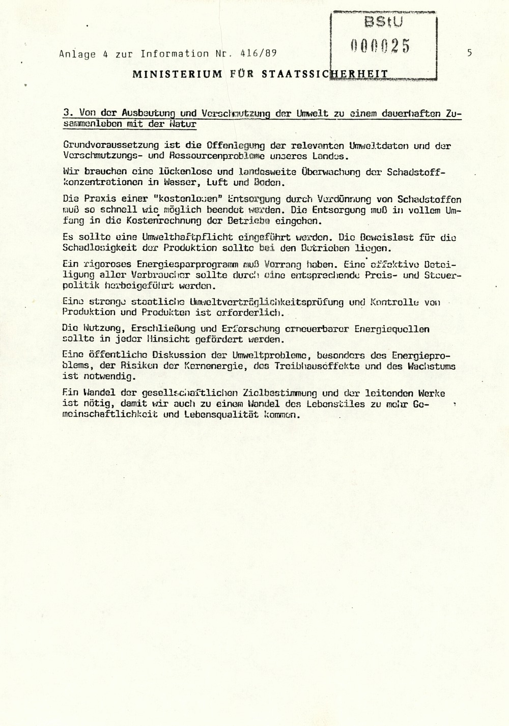 Information über Bestrebungen oppositioneller Kräfte zur Schaffung DDR-weiter Sammlungsbewegungen