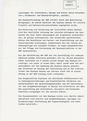 "Experiment Bauhaus" - das Bauhaus-Archiv West-Berlin in Dessau