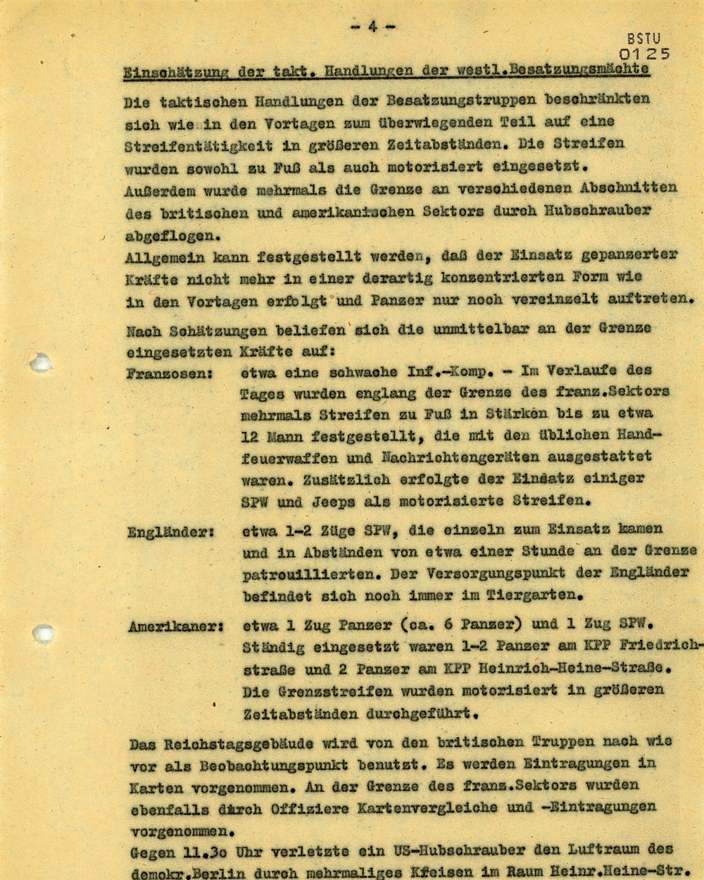 Bericht über westliche Reaktionen nach dem Mauerbau 
