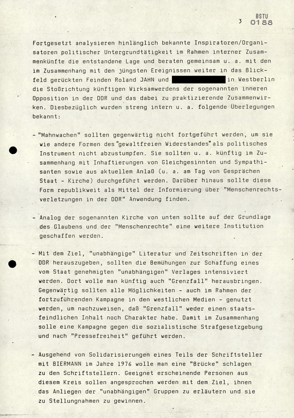 Bericht zur Verhinderung der Herausgabe des „Grenzfall“ und den Ereignissen um die Zionskirche und der Umweltbibliothek