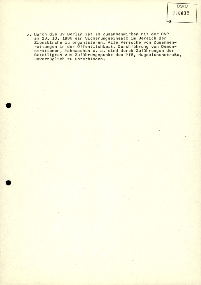 Verhinderung von Solidaritätsbekundungen in der Ossietzky-Affäre