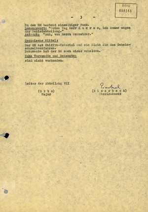 "Auskunftsbericht" von 1962 über GM "Otto Bohl" alias Karl-Heinz Kurras