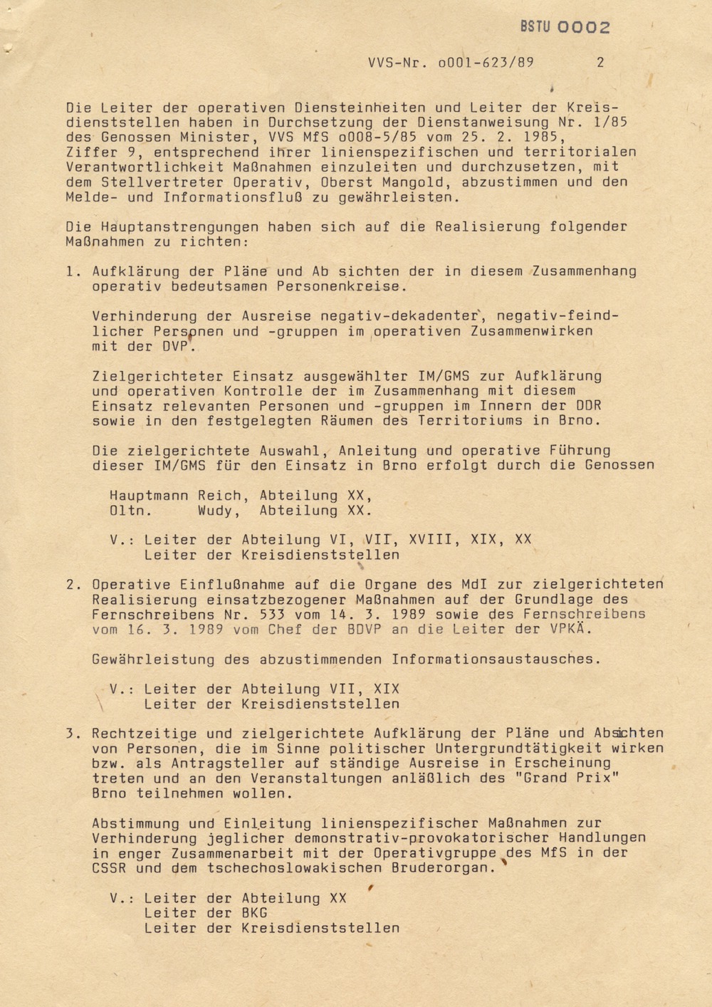 Plan zur Absicherung des 39. Grand Prix im Motorradrennsport in Brünn