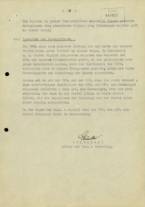 Gesamtanalyse des Aufstandes vom 17. Juni 1953 im ehemaligen Bezirk Frankfurt/Oder