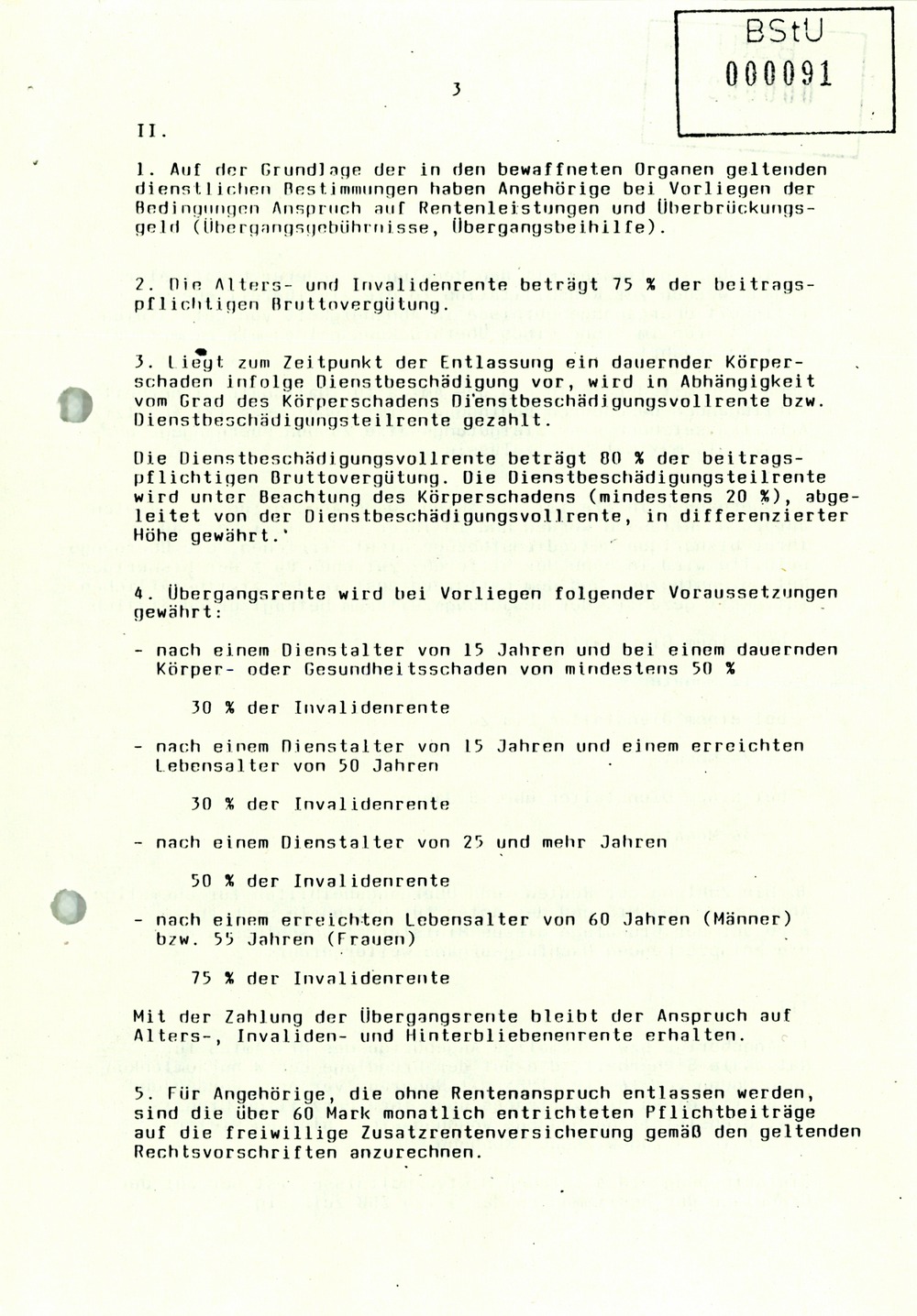 Beschluss des Ministerrats der DDR "zur sozialen Sicherstellung von Angehörigen des Amtes für Nationale Sicherheit"