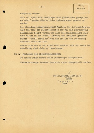 Informationsbericht der Abteilung M zur Postkontrolle bei Einheiten der Deutschen Grenzpolizei