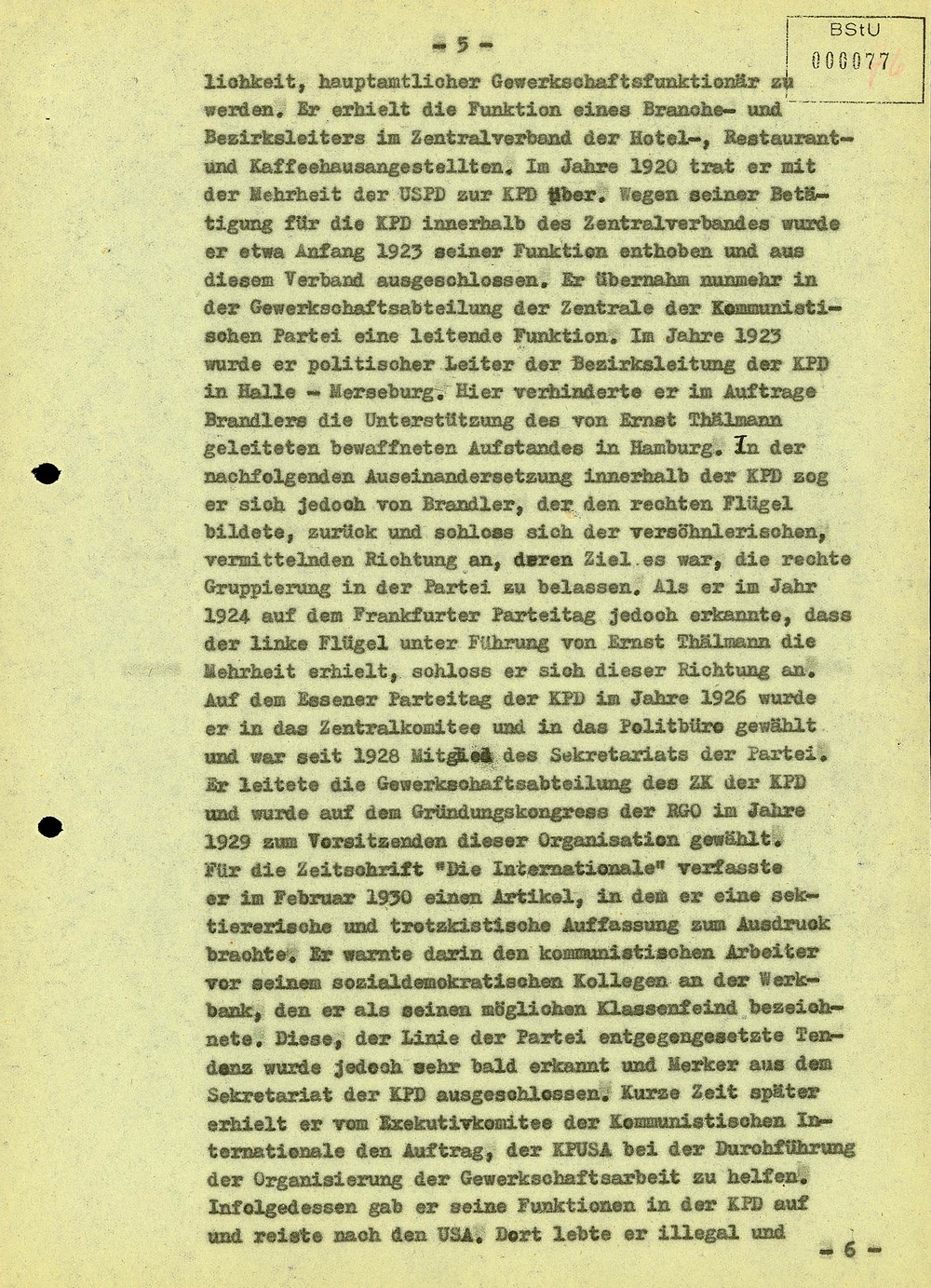 Urteil gegen Paul Merker