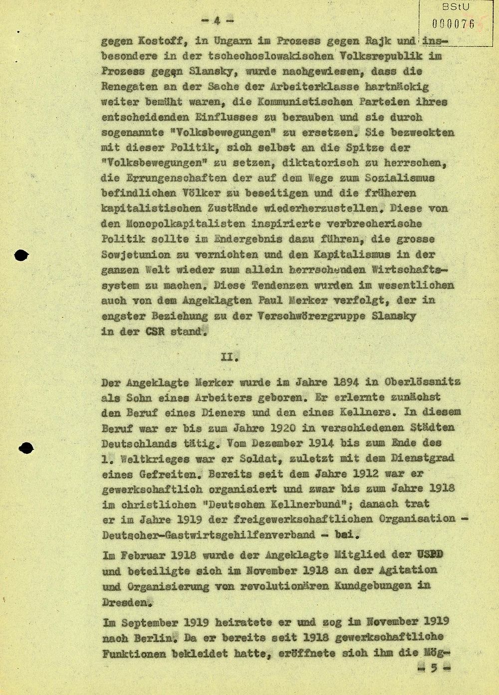 Urteil gegen Paul Merker