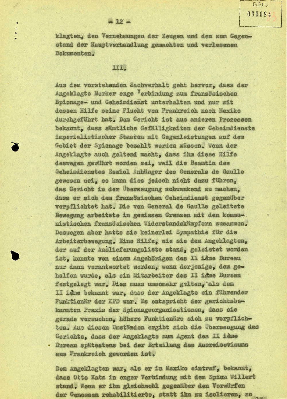 Urteil gegen Paul Merker