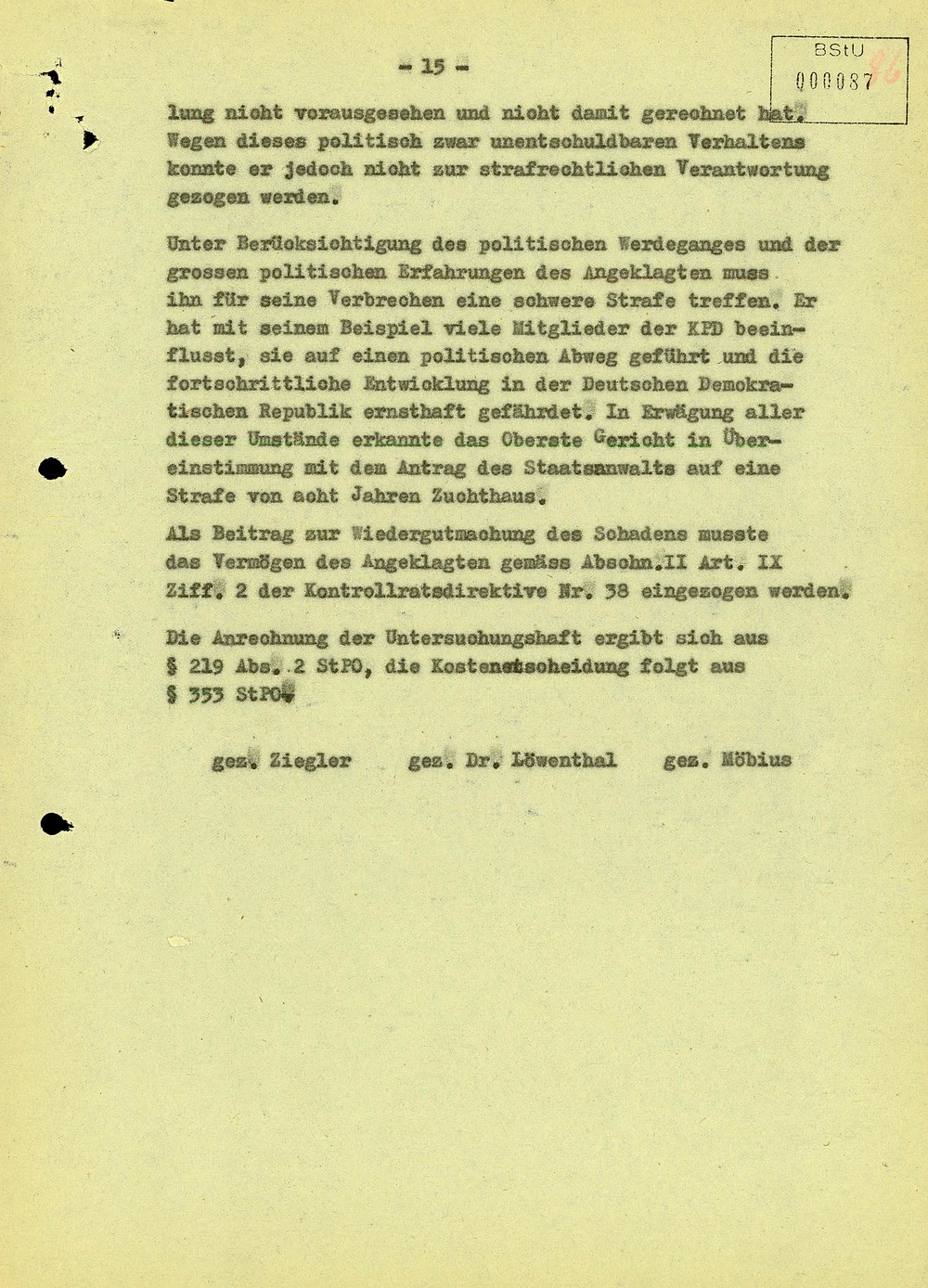 Urteil gegen Paul Merker