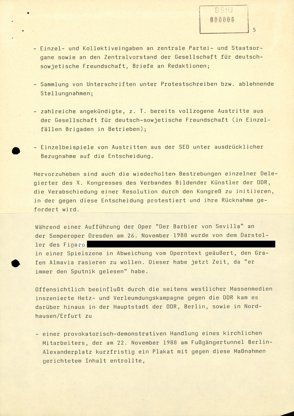 Reaktionen der Bevölkerung auf die Streichung des "Sputnik" von der Postzeitungsvertriebsliste der DDR