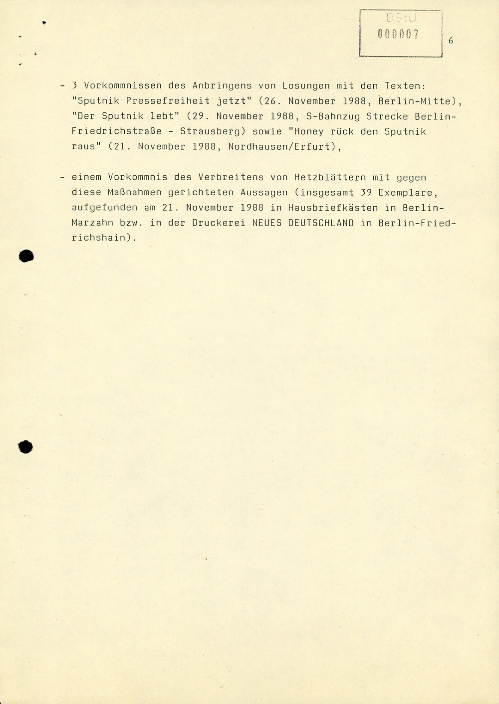Reaktionen der Bevölkerung auf die Streichung des "Sputnik" von der Postzeitungsvertriebsliste der DDR