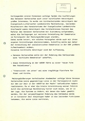Reaktionen der DDR-Bevölkerung auf das Plenum des ZK der KPdSU