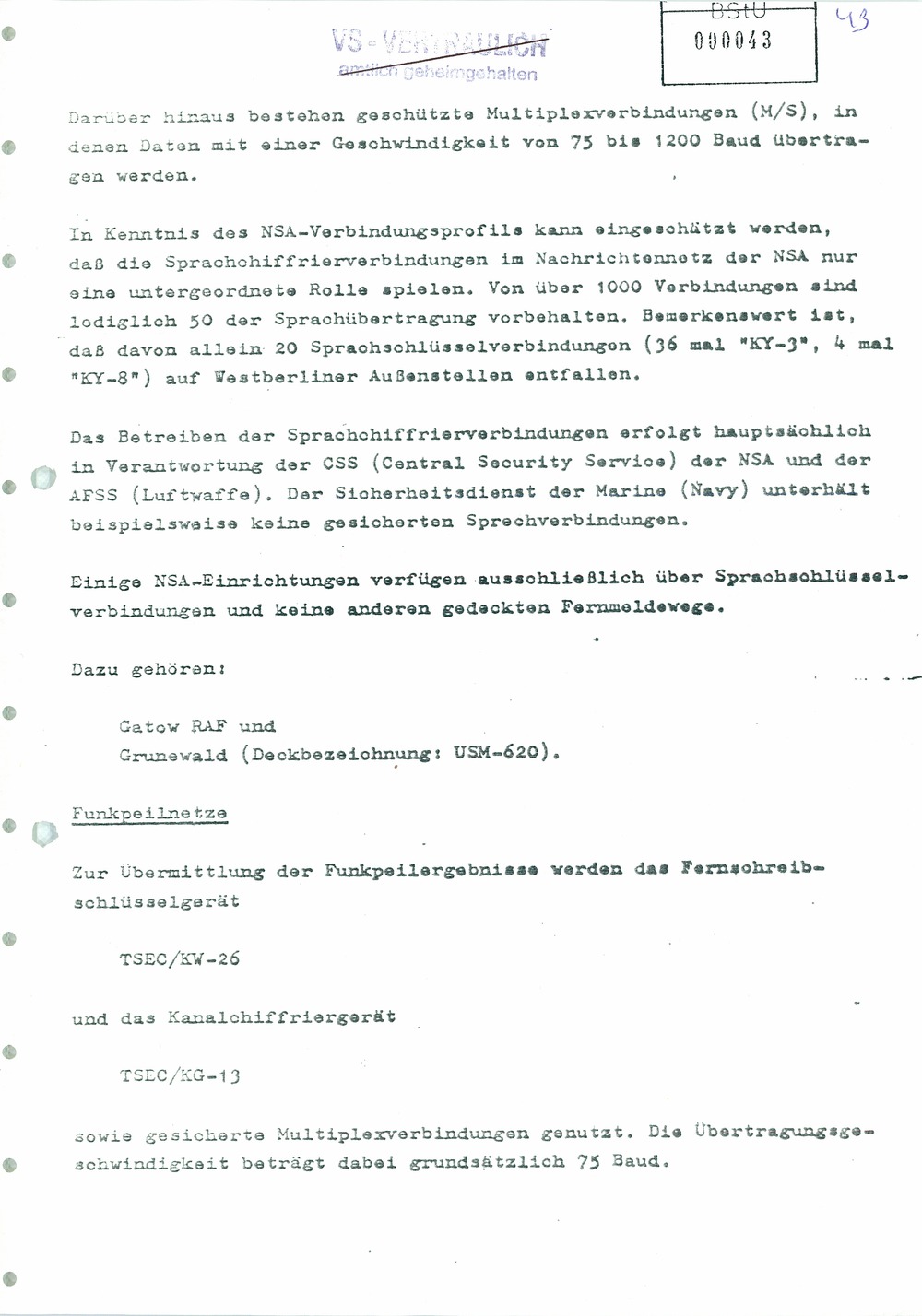 Analyse der Struktur und Tätigkeit der US Army Field Station Berlin (USAFSB) Teufelsberg