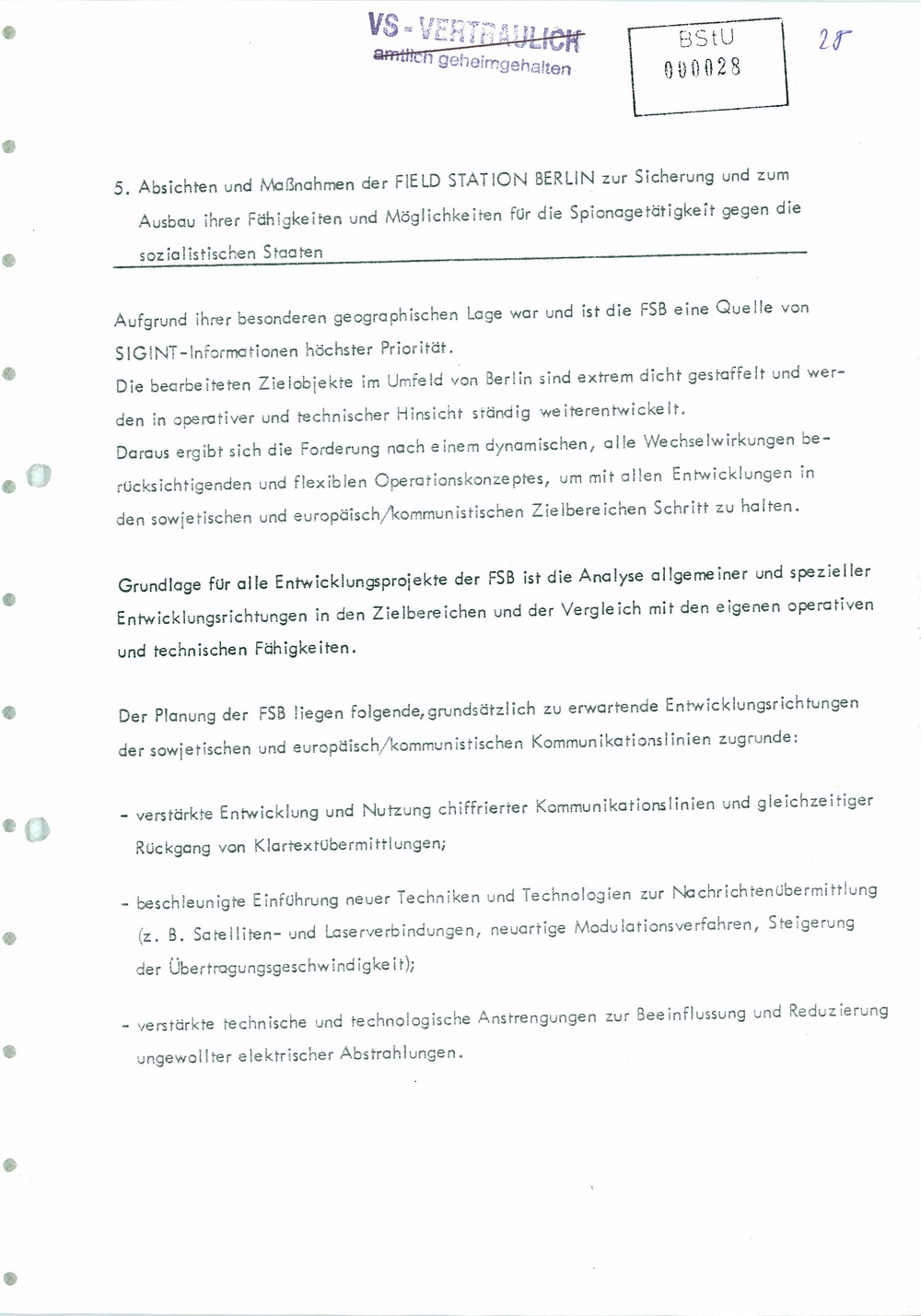 Analyse der Struktur und Tätigkeit der US Army Field Station Berlin (USAFSB) Teufelsberg