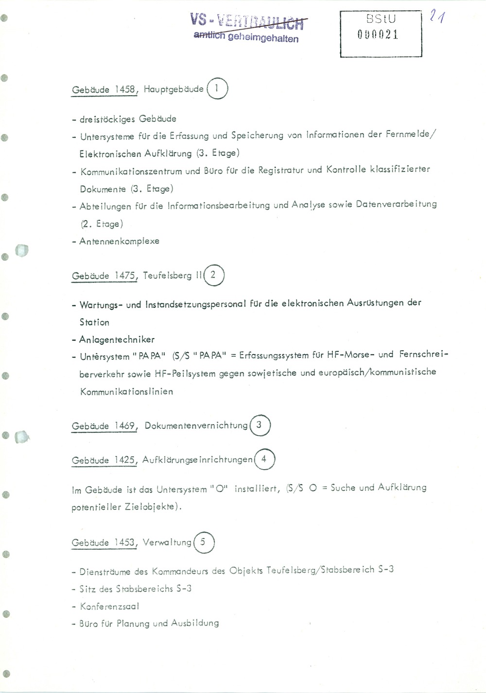 Analyse der Struktur und Tätigkeit der US Army Field Station Berlin (USAFSB) Teufelsberg