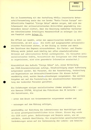 "Monatsübersicht 8/89 über aktuelle Probleme der Lageentwicklung in sozialistischen Staaten"
