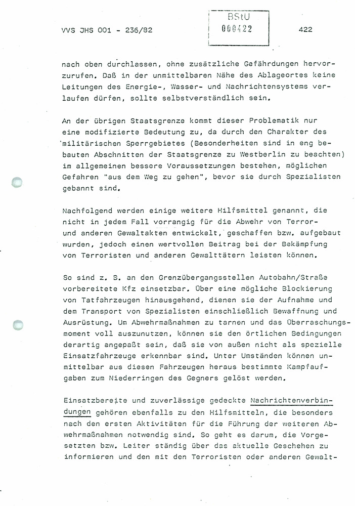 Dissertation: Die Abwehr von Terror- und anderen politisch-operativ bedeutsamen Gewaltakten gegen Grenzsicherungskräfte an der Staatsgrenze der DDR