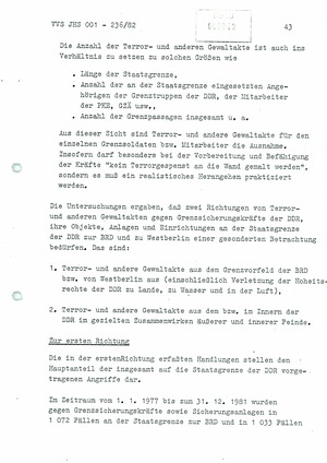 Dissertation: Die Abwehr von Terror- und anderen politisch-operativ bedeutsamen Gewaltakten gegen Grenzsicherungskräfte an der Staatsgrenze der DDR