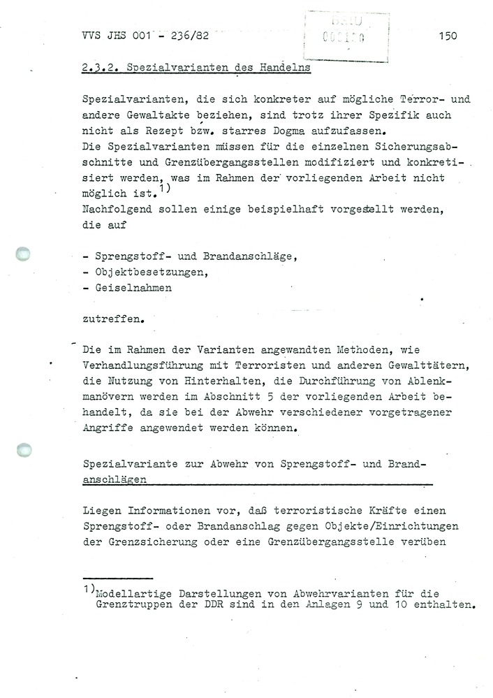 Dissertation: Die Abwehr von Terror- und anderen politisch-operativ bedeutsamen Gewaltakten gegen Grenzsicherungskräfte an der Staatsgrenze der DDR