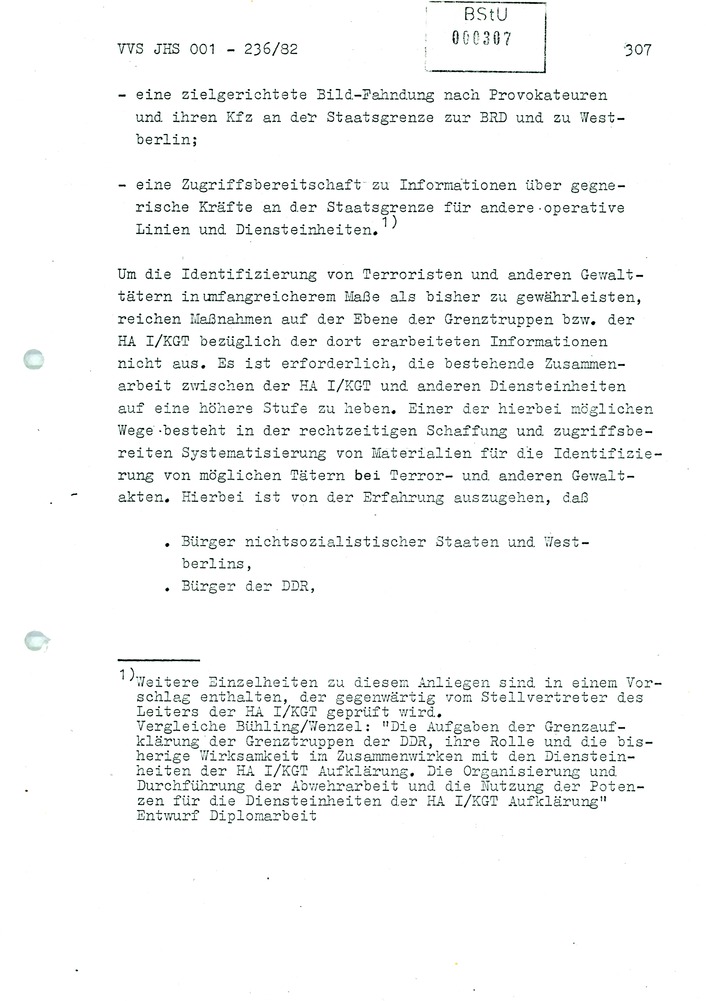 Dissertation: Die Abwehr von Terror- und anderen politisch-operativ bedeutsamen Gewaltakten gegen Grenzsicherungskräfte an der Staatsgrenze der DDR