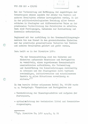 Dissertation: Die Abwehr von Terror- und anderen politisch-operativ bedeutsamen Gewaltakten gegen Grenzsicherungskräfte an der Staatsgrenze der DDR