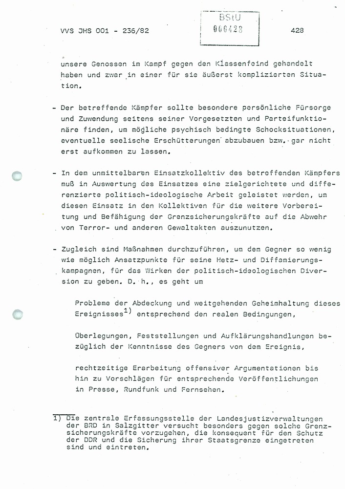 Dissertation: Die Abwehr von Terror- und anderen politisch-operativ bedeutsamen Gewaltakten gegen Grenzsicherungskräfte an der Staatsgrenze der DDR