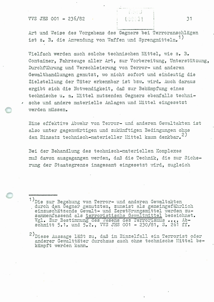 Dissertation: Die Abwehr von Terror- und anderen politisch-operativ bedeutsamen Gewaltakten gegen Grenzsicherungskräfte an der Staatsgrenze der DDR