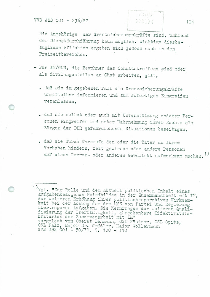 Dissertation: Die Abwehr von Terror- und anderen politisch-operativ bedeutsamen Gewaltakten gegen Grenzsicherungskräfte an der Staatsgrenze der DDR