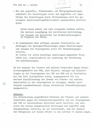 Dissertation: Die Abwehr von Terror- und anderen politisch-operativ bedeutsamen Gewaltakten gegen Grenzsicherungskräfte an der Staatsgrenze der DDR