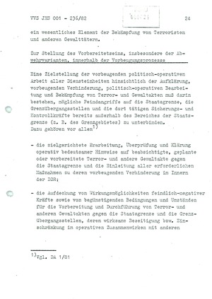 Dissertation: Die Abwehr von Terror- und anderen politisch-operativ bedeutsamen Gewaltakten gegen Grenzsicherungskräfte an der Staatsgrenze der DDR