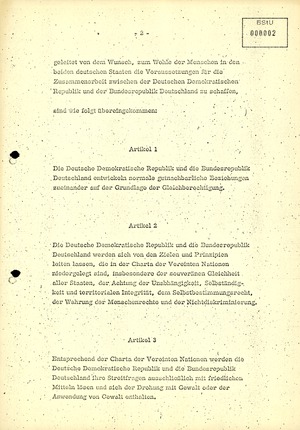 Vertrag über die Grundlagen der Beziehungen zwischen der Deutschen Demokratischen Republik und der Bundesrepublik Deutschland