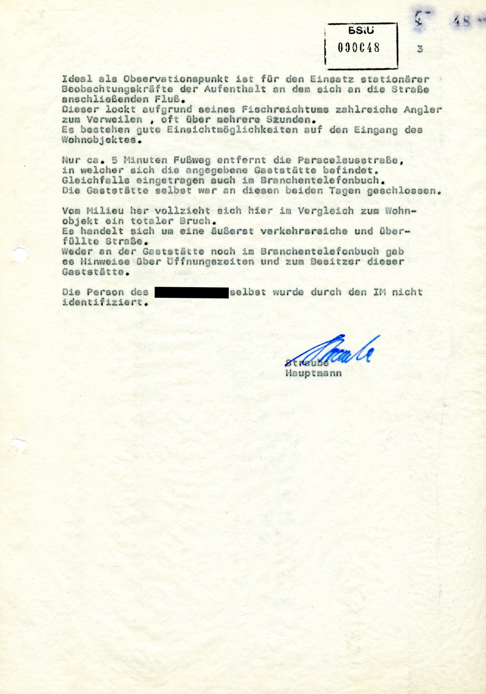 Auszug aus einem Treffbericht mit dem IMF "Thomas West"