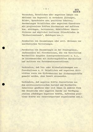 Verhaltensregeln für Teilnehmerinnen und Teilnehmer aus der DDR an den X. Weltfestspielen der Jugend