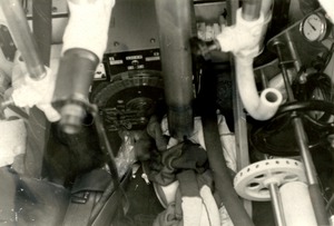 Fotodokumentation eines bei einem Fluchtversuch beschlagnahmten U-Boots