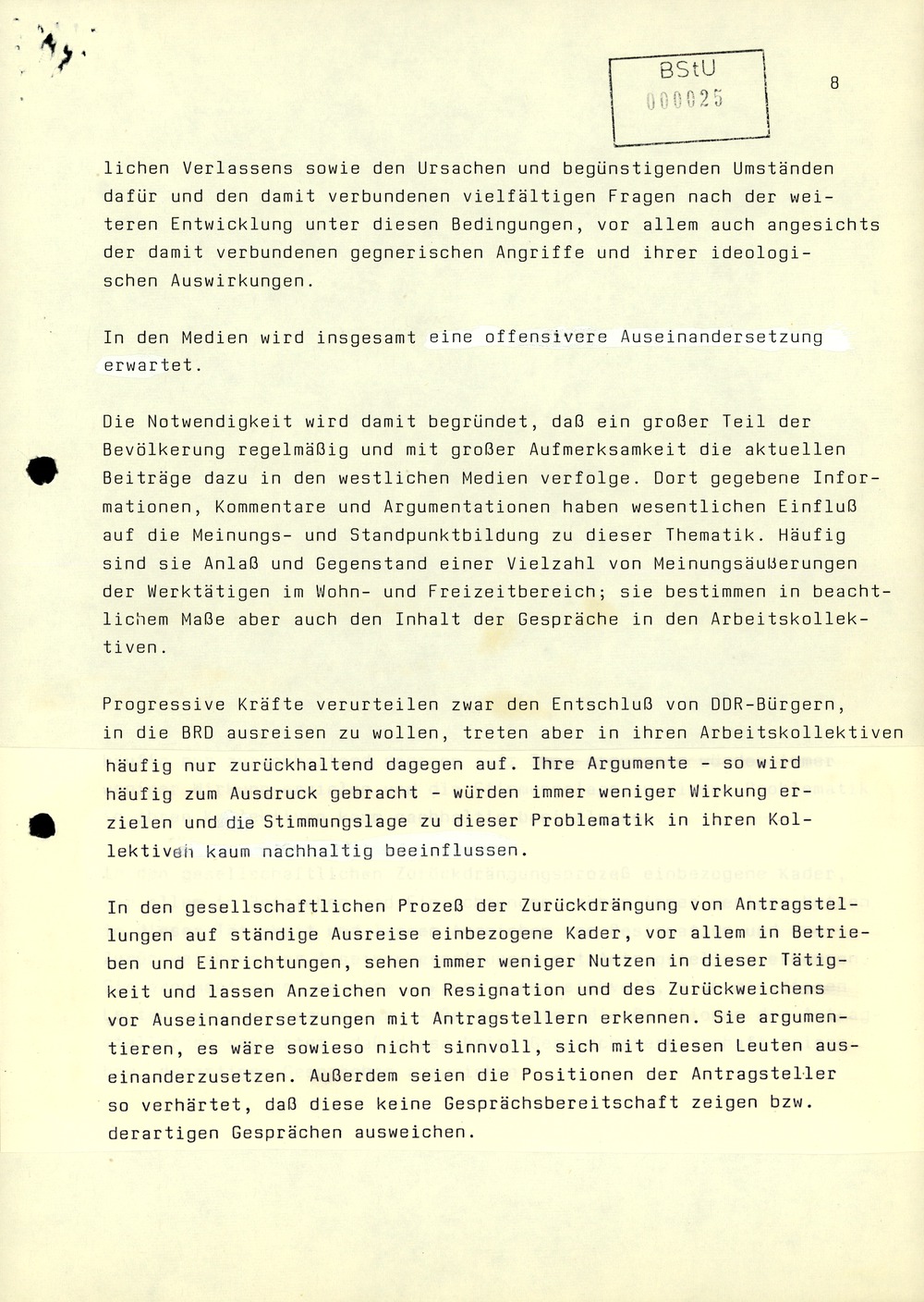 Reaktionen der Bevölkerung zur Fluchtwelle aus der DDR