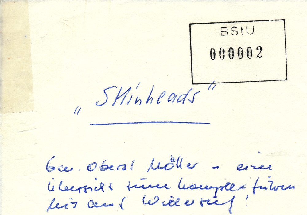 Schreiben des Generalstaatsanwalts der DDR zum Skinheadverfahren