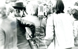 Ankunft Udo Lindenbergs am Grenzübergang Invalidenstraße am 25.10.1983