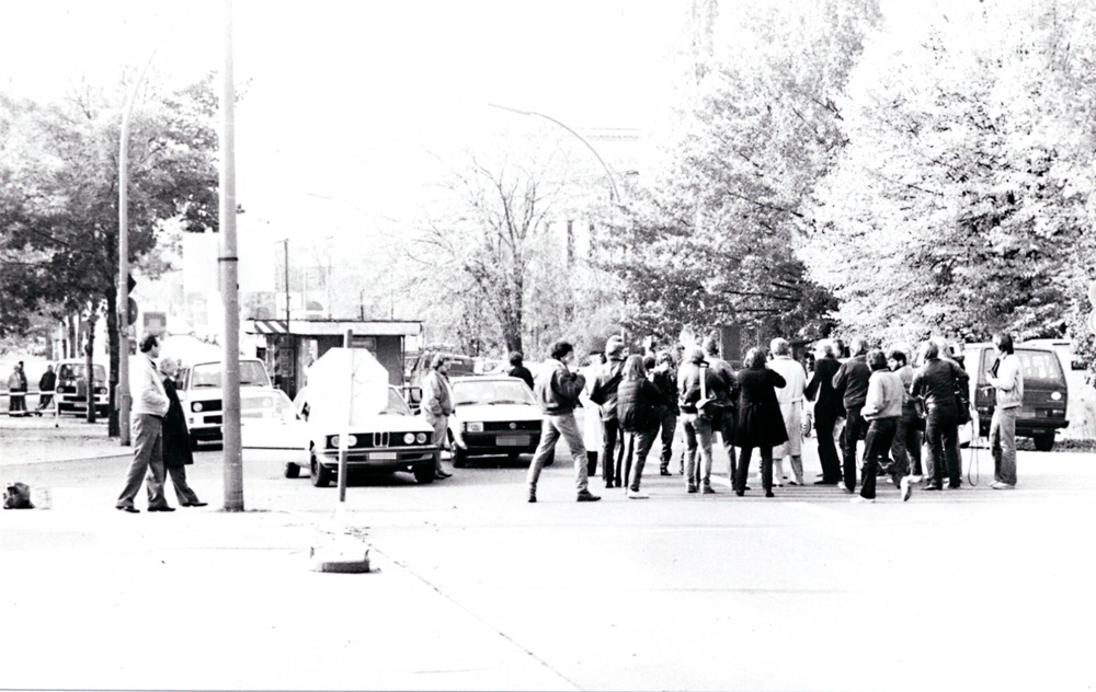 Ankunft Udo Lindenbergs am Grenzübergang Invalidenstraße am 25.10.1983