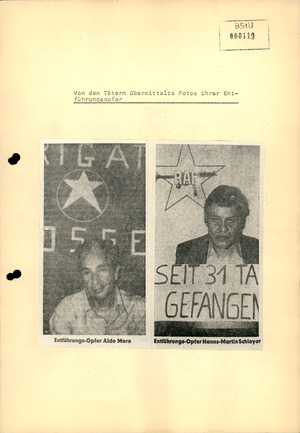 Vergleich der Entführungen von Hanns Martin Schleyer und Aldo Moro