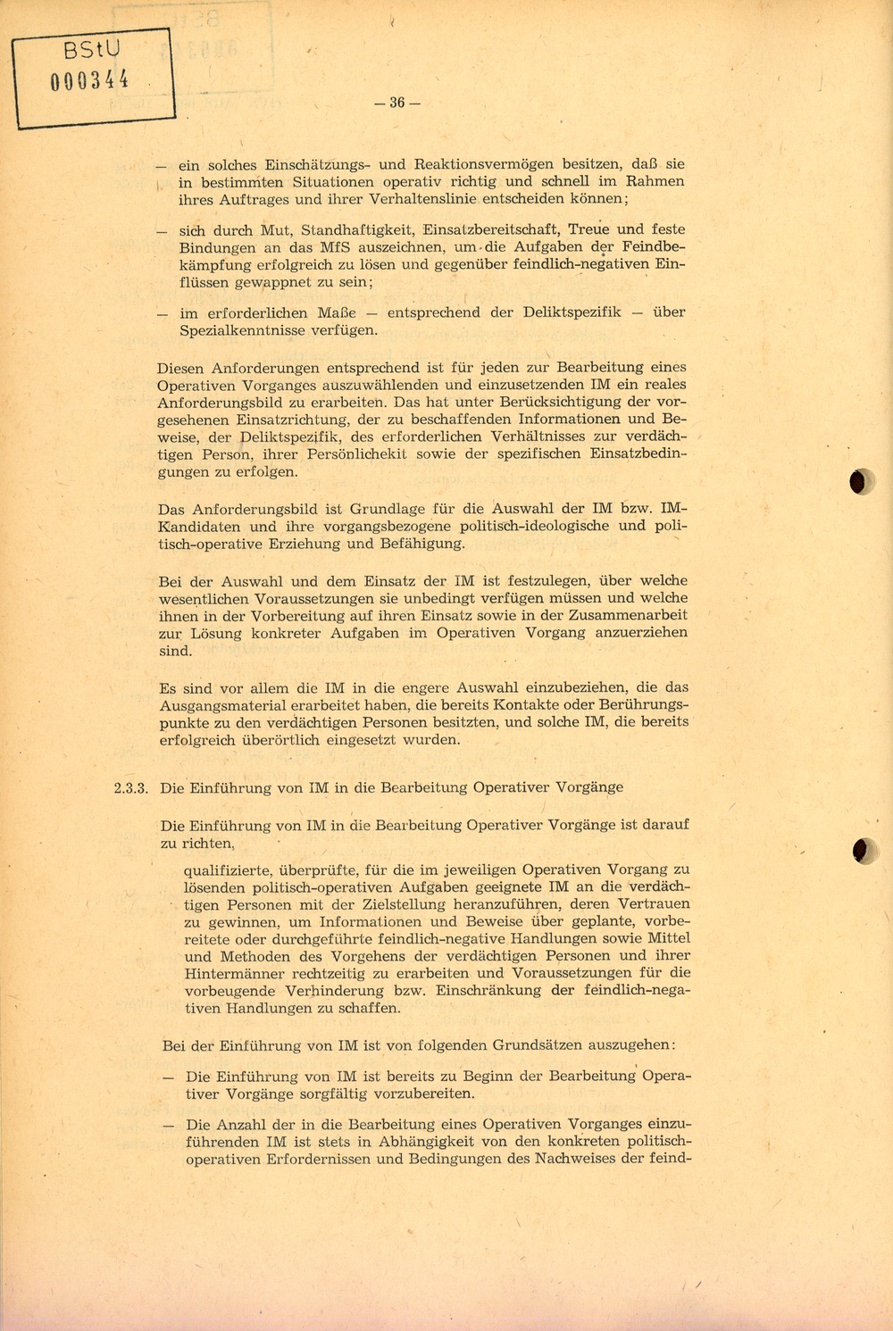 Richtlinie 1/76 zur Bearbeitung Operativer Vorgänge