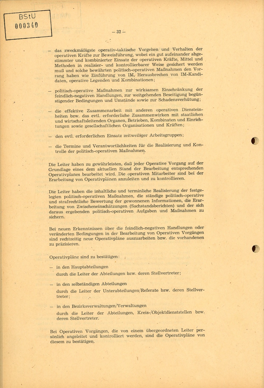 Richtlinie 1/76 zur Bearbeitung Operativer Vorgänge