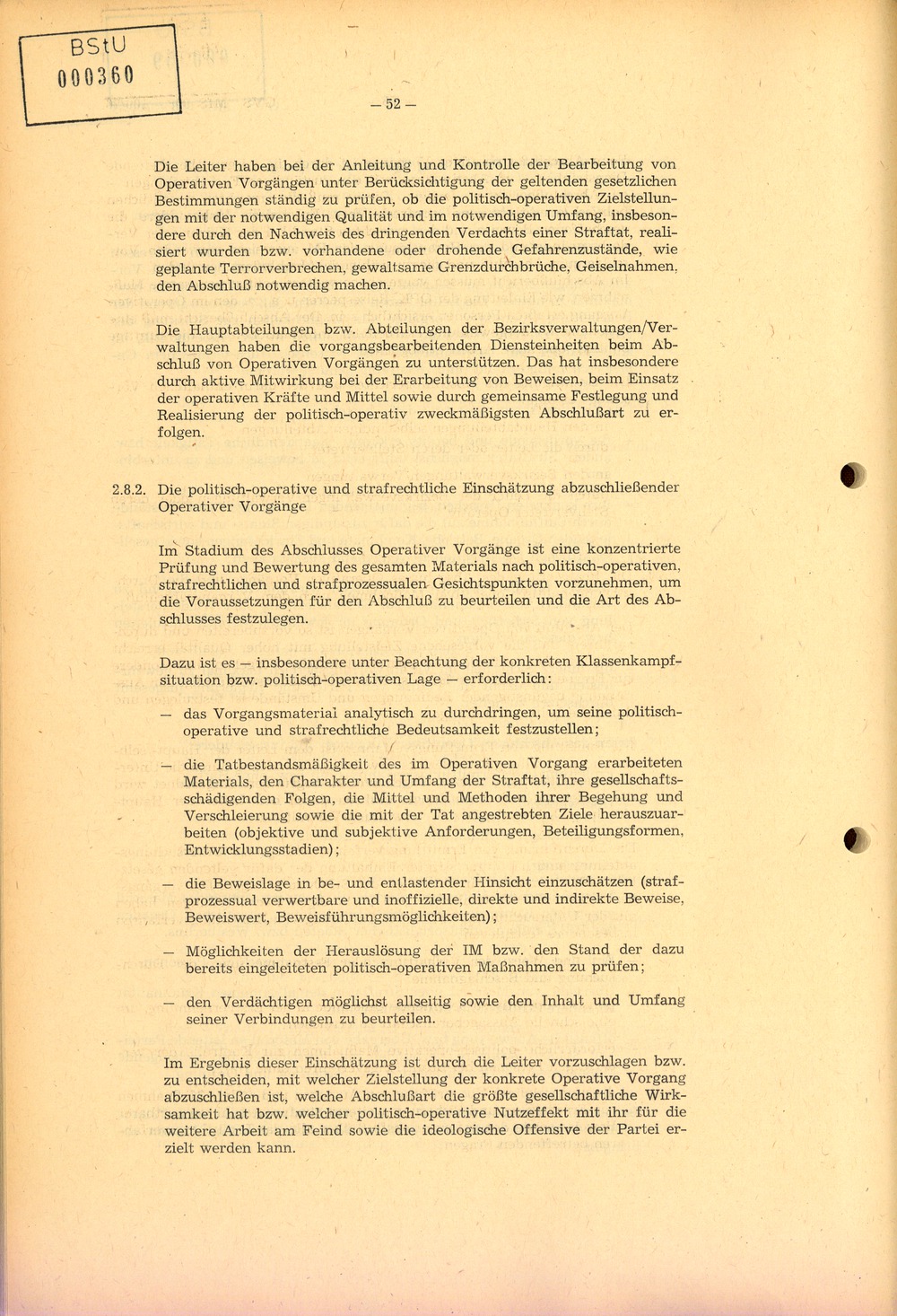 Richtlinie 1/76 zur Bearbeitung Operativer Vorgänge