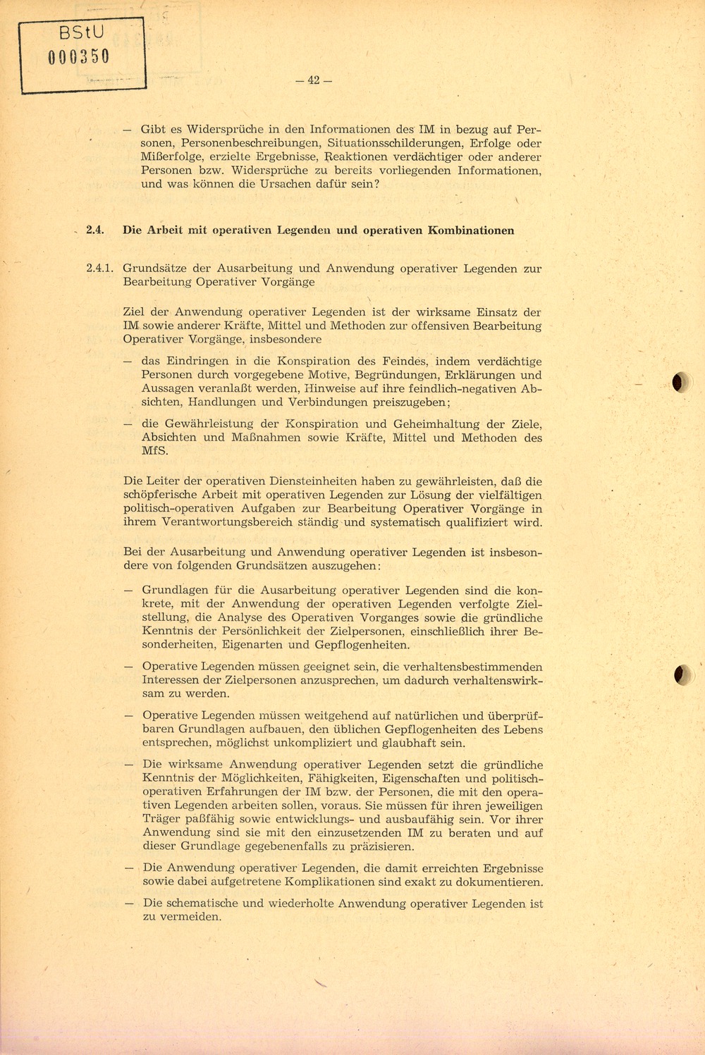 Richtlinie 1/76 zur Bearbeitung Operativer Vorgänge