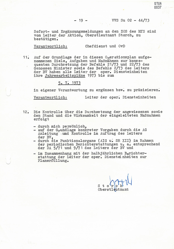 Organisationsplan zur aktionsmäßigen Sicherung des Wechselverkehrs von Personen und der Einreisen von im grenznahen Raum wohnhaften Bürgern der BRD nach der Eröffnung der GÜST Meiningen und Eisfeld