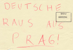 Flugblatt von Bettina Wegner als Protest gegen die Niederschlagung des Prager Frühlings