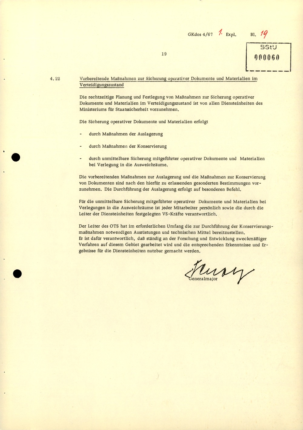 Durchführungsbestimmung Nr. 1 zur Direktive 1/67 über die spezifisch-operative Mobilmachungsarbeit im MfS