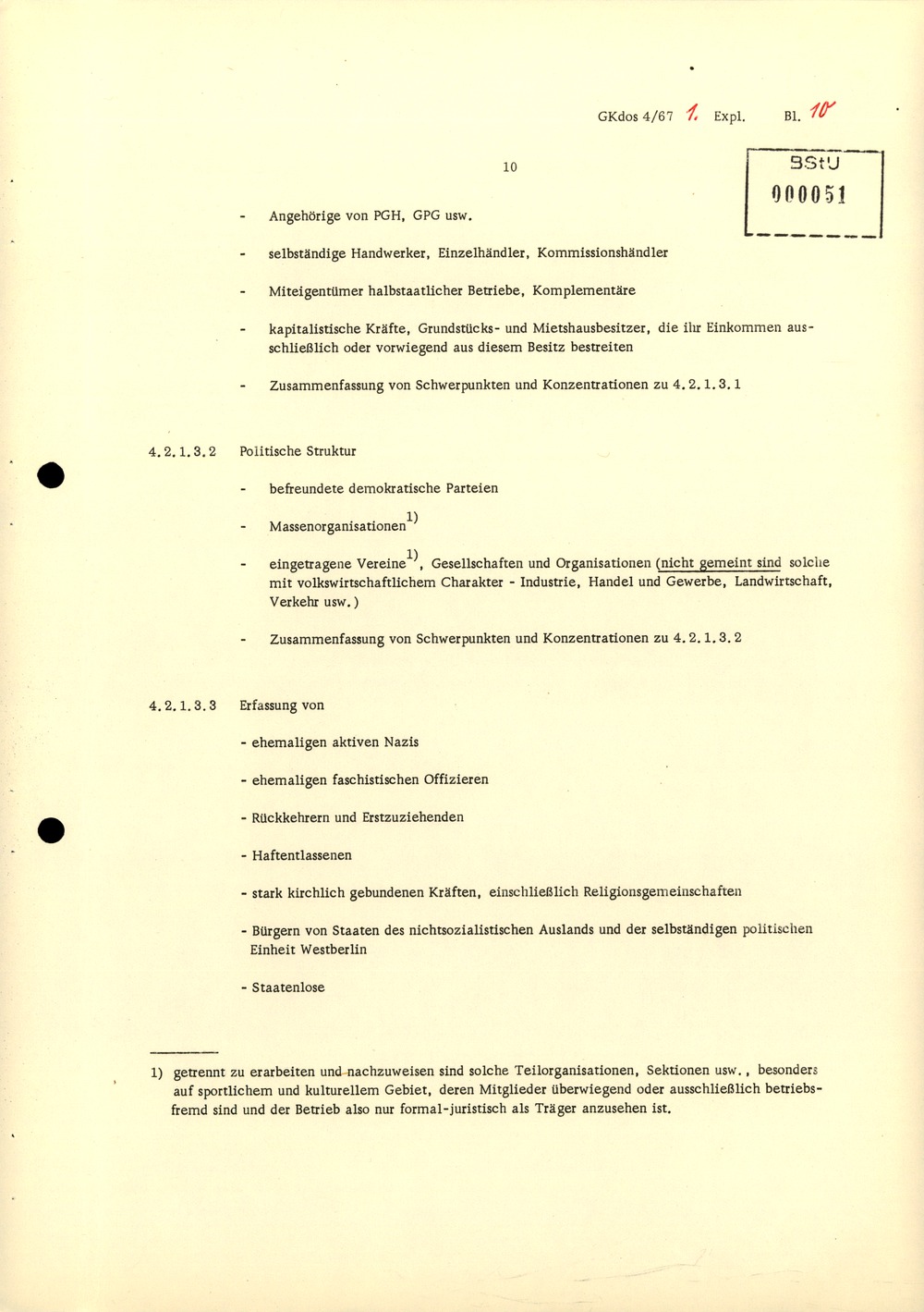 Durchführungsbestimmung Nr. 1 zur Direktive 1/67 über die spezifisch-operative Mobilmachungsarbeit im MfS
